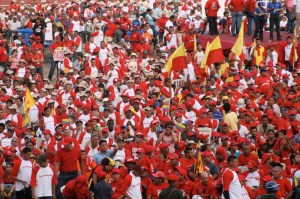 gathering of more than 30,000 farmers in San Carlos, Cojedes, Venezuela