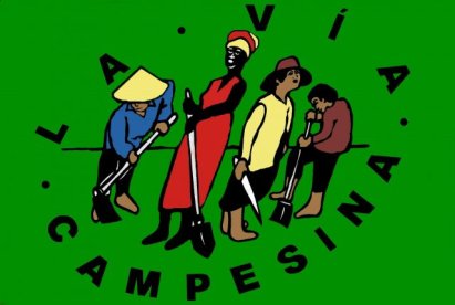 The Vía Campesina, or International Peasant Movement, logo.