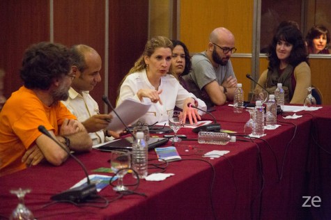 Vice Minister Claudia Salerno at the reading of the Margarita Declaration. (Credit: http://www.zackembree.com)