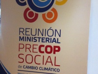 Representatives of civil society meet with government ministers to discuss climate change policy at the second social PreCOP meeting held on Margarita Island in Venezuela, November 4-7. (Cory Fischer-Hoffman, Venezuelanalysis.com)